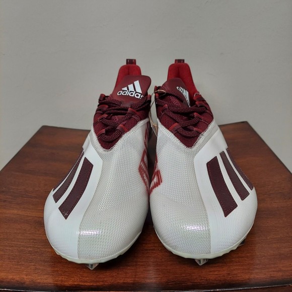 Adidas Adizero 21 Football Cleats Maroon White Men\'s Size 13.5 FY8350 RARE NEW main image 7